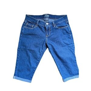 Old Navy Diva Dark Wash Denim Jean Bermuda Shorts Womens 2 Regular Cuffed Y2K